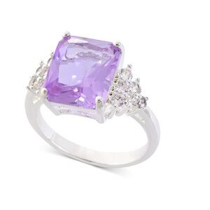 New Charter Club Women's Silver & Purple Ring size 6